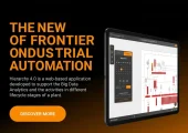 Hierarchy 4.0 web-based application interface displayed on a tablet for big data analytics in industrial automation.
